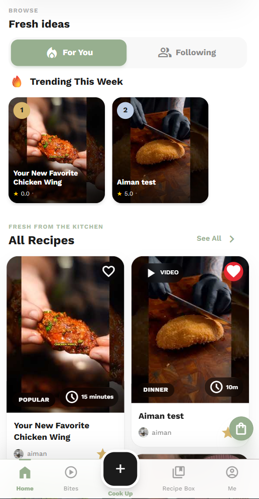 What's Cookin screen preview